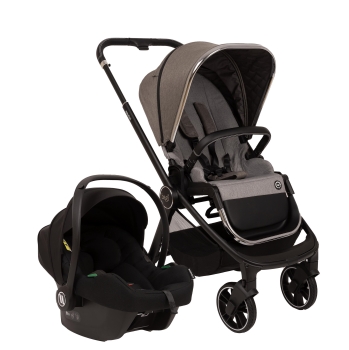 Bagi Easyfold 3S Cosmo Travel Sistem Bebek Arabası Light Grey - Black - 1