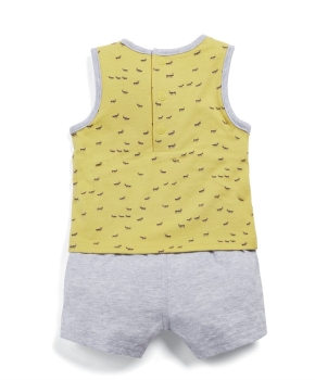 Mamas Papas Ant Mock Layer Romper - 2