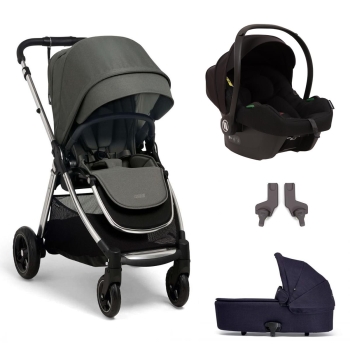 Mamas Papas Flip XT 3 Portbebeli Travel Sistem Bebek Arabası Harbour Grey - Black - 1