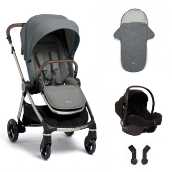 Mamas Papas Strada Cosmo Travel Sistem Bebek Arabası Grey Melange - Black - 1