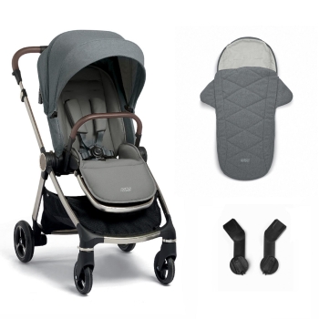 Mamas Papas Strada Cosmo Travel Sistem Bebek Arabası Grey Melange - Black - 2